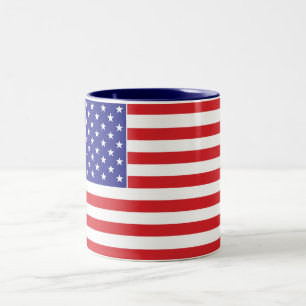 Caneca De Café Em Dois Tons Bandeira Americana