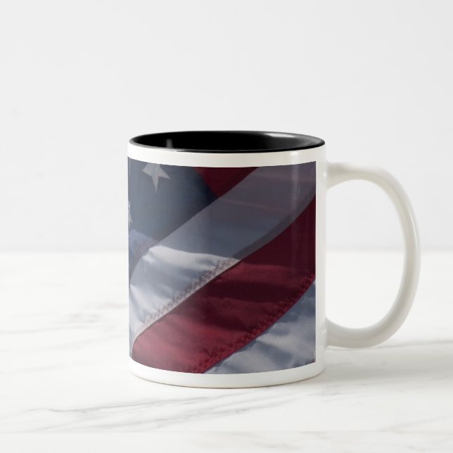 Caneca De Café Em Dois Tons Bandeira americana. (Direita)