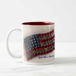 Caneca De Café Em Dois Tons Bandeira americana
