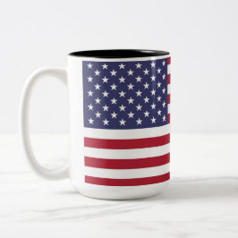 Caneca De Café Em Dois Tons Bandeira Americana