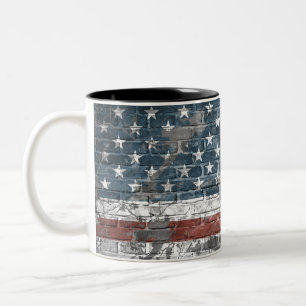 Caneca De Café Em Dois Tons Bandeira americana