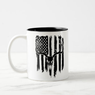 Caneca De Café Em Dois Tons Bandeira americana da caça