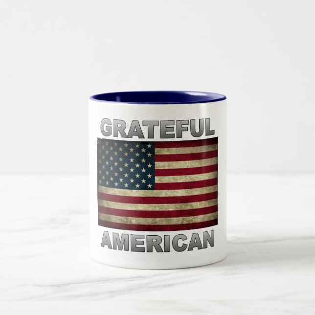 Caneca De Café Em Dois Tons Bandeira Americana - Grata Americana (Centro)