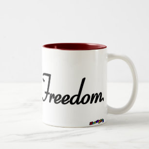 Caneca De Café Em Dois Tons Bandeira americana - liberdade! - afligido