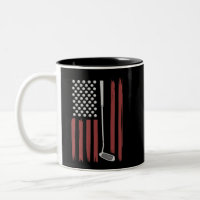Bandeira Americana Retro Golfe Golfista Clube de G