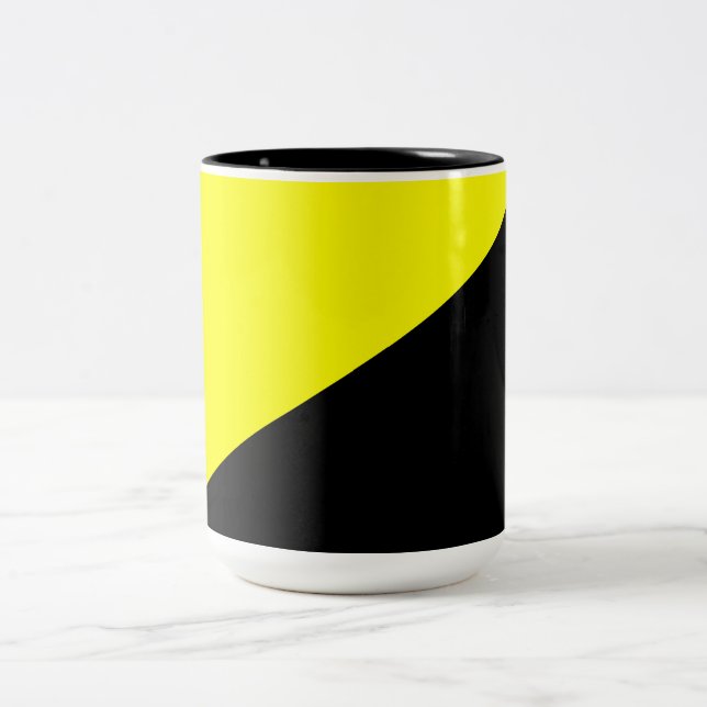 Caneca De Café Em Dois Tons Bandeira Anarcocapitalista (Centro)