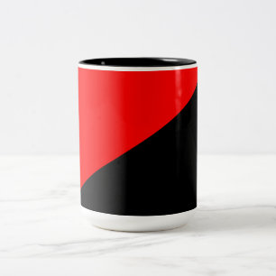 Caneca De Café Em Dois Tons Bandeira Anarquista (Anarquismo)