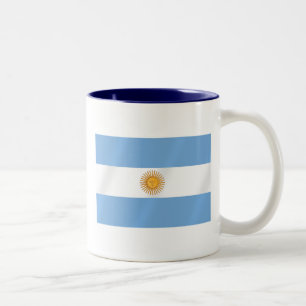 Caneca De Café Em Dois Tons Bandeira argentina de presentes de Argentina