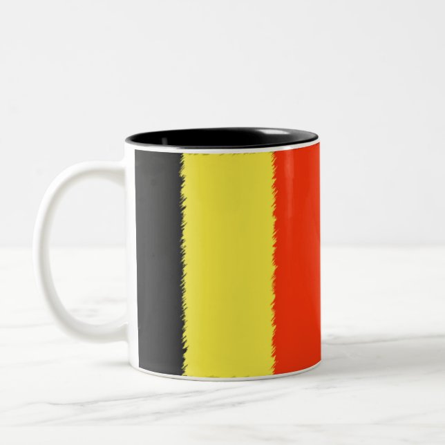 Caneca De Café Em Dois Tons Bandeira belga (Esquerda)