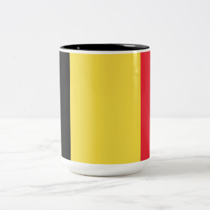Caneca De Café Em Dois Tons Bandeira belga