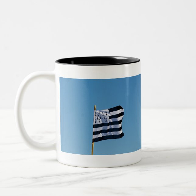 Caneca De Café Em Dois Tons Bandeira bretão (Esquerda)