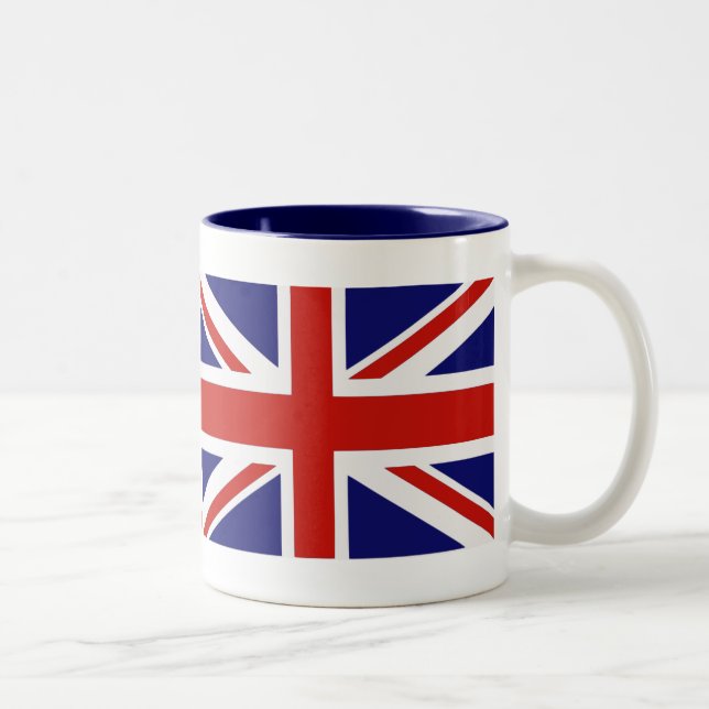 Caneca De Café Em Dois Tons bandeira britânica (Direita)
