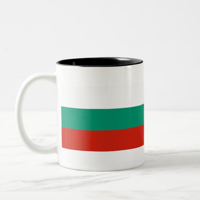 Caneca De Café Em Dois Tons Bandeira Bulgária (Esquerda)