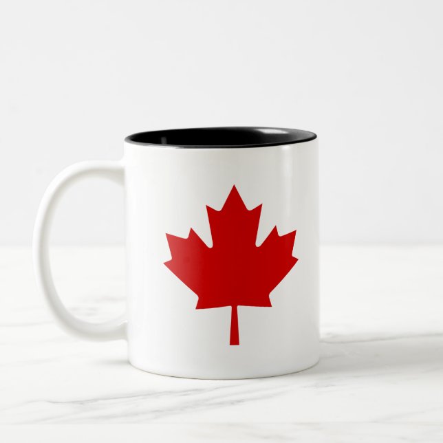 Caneca De Café Em Dois Tons bandeira canadense (Esquerda)