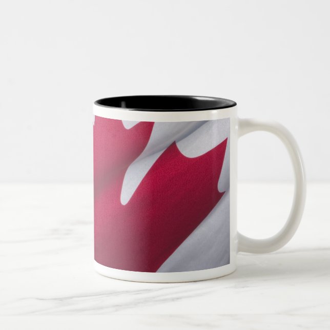 Caneca De Café Em Dois Tons Bandeira Canadense. (Direita)