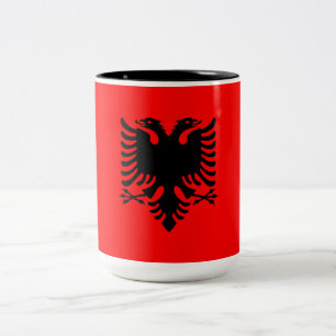 Caneca De Café Em Dois Tons Bandeira da Albânia