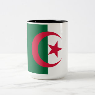 Caneca De Café Em Dois Tons Bandeira da Argélia