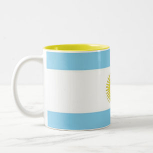 Caneca De Café Em Dois Tons Bandeira da Argentina Mug