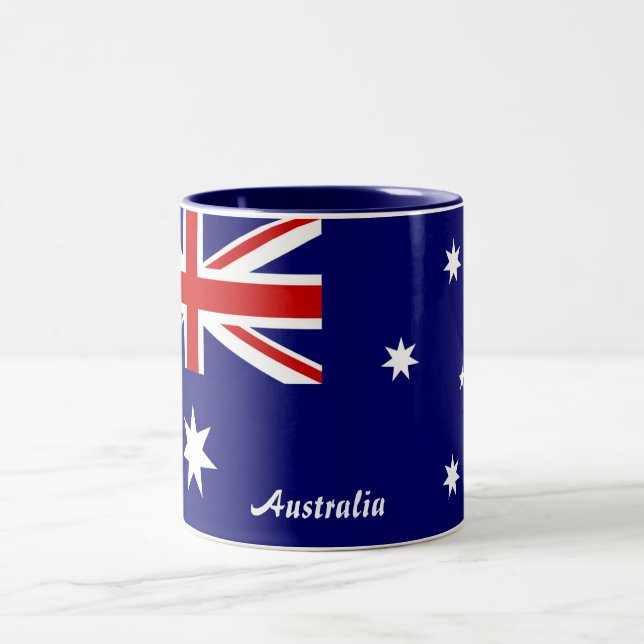 Caneca De Café Em Dois Tons Bandeira da Austrália (Centro)