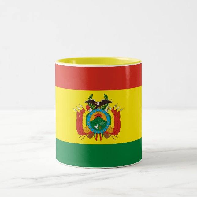 Caneca De Café Em Dois Tons Bandeira da Bolívia Patriótica (Centro)