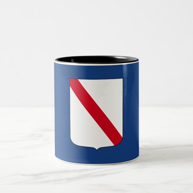 Caneca De Café Em Dois Tons Bandeira da Campânia (Itália) (Centro)