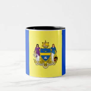 Caneca De Café Em Dois Tons Bandeira da cidade de Filadélfia