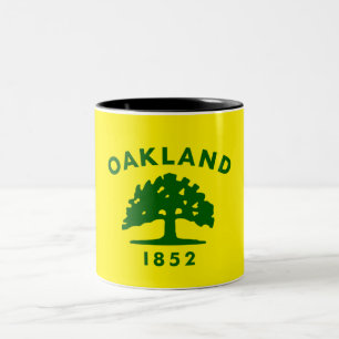 Caneca De Café Em Dois Tons Bandeira da cidade de Oakland
