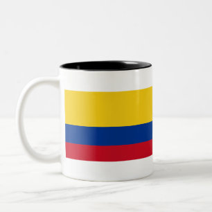 Caneca De Café Em Dois Tons Bandeira da Colômbia