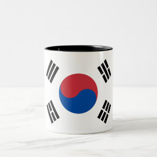 Caneca De Café Em Dois Tons Bandeira da Coreia do Sul