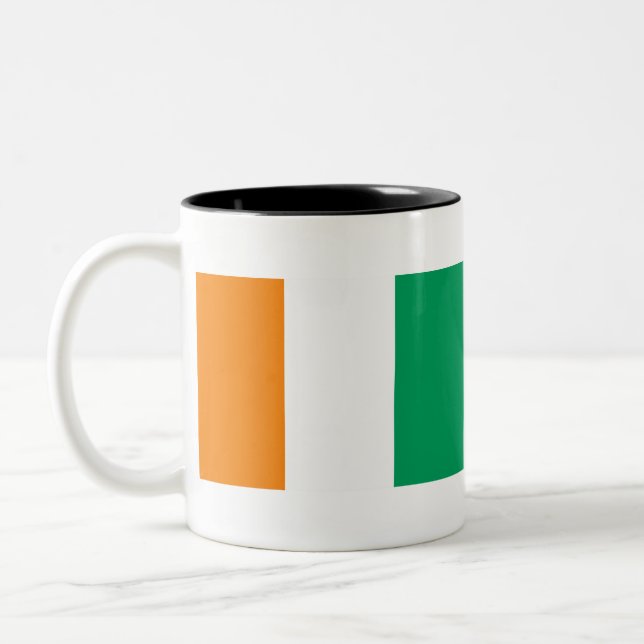 Caneca De Café Em Dois Tons Bandeira da Costa do Marfim (Esquerda)