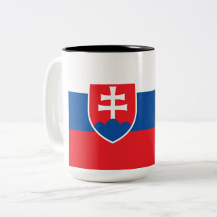 Caneca De Café Em Dois Tons Bandeira da Eslováquia
