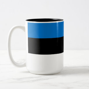 Caneca De Café Em Dois Tons Bandeira da Estônia