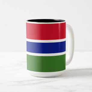 Caneca De Café Em Dois Tons Bandeira da Gâmbia
