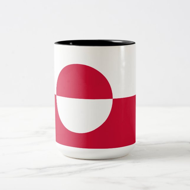 Caneca De Café Em Dois Tons Bandeira da Gronelândia (Centro)