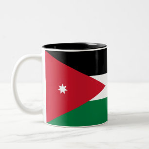 Caneca De Café Em Dois Tons Bandeira da Jordânia