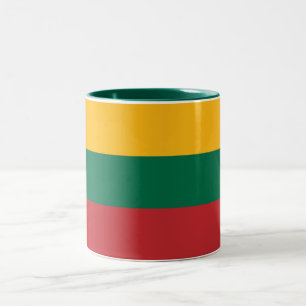 Caneca De Café Em Dois Tons Bandeira da Lituânia