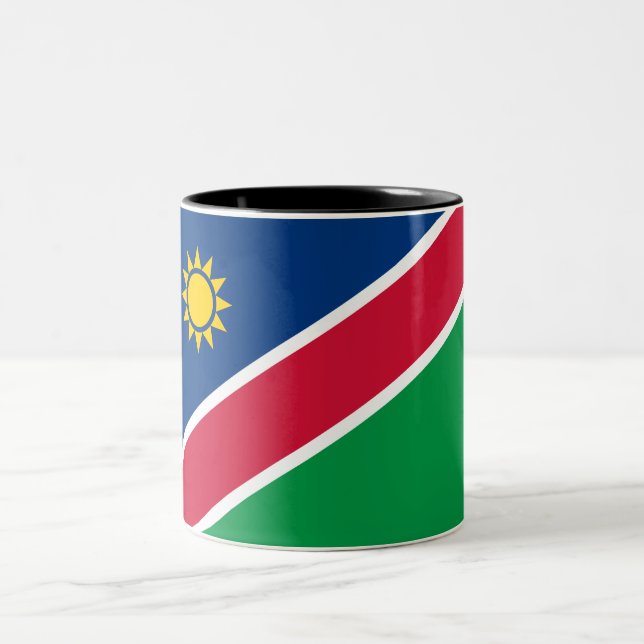Caneca De Café Em Dois Tons Bandeira da Namíbia (África Austral) (Centro)