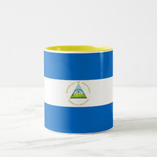 Caneca De Café Em Dois Tons Bandeira da Nicarágua