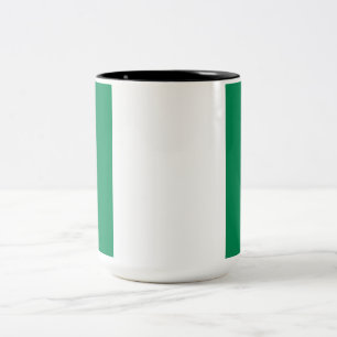 Caneca De Café Em Dois Tons Bandeira da Nigéria