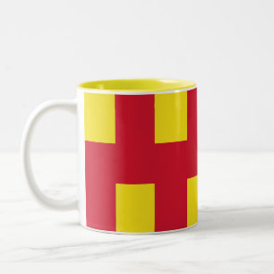 Caneca De Café Em Dois Tons Bandeira da Northumberland - Mug de Café de Dois T