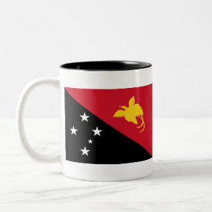 Caneca De Café Em Dois Tons Bandeira da Papua-Nova Guiné