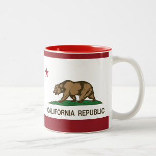 Caneca De Café Em Dois Tons Bandeira da república de Califórnia
