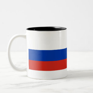 Caneca De Café Em Dois Tons Bandeira da Rússia