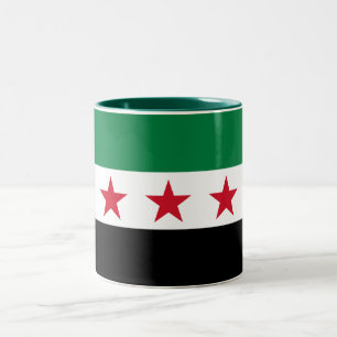 Caneca De Café Em Dois Tons Bandeira da Síria