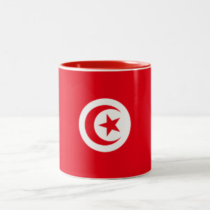 Caneca De Café Em Dois Tons Bandeira da Tunísia