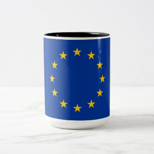 Caneca De Café Em Dois Tons Bandeira da União Europeia (UE) (Europa)