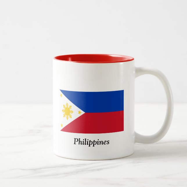 Caneca De Café Em Dois Tons Bandeira das Filipinas (Direita)