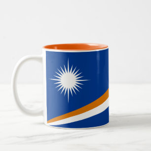 Caneca De Café Em Dois Tons Bandeira das Ilhas Marshall