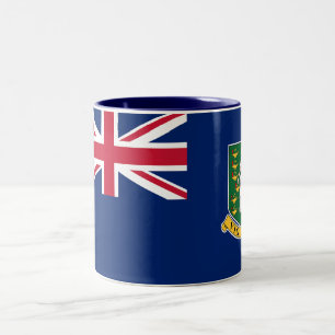 Caneca De Café Em Dois Tons Bandeira das Ilhas Virgens Britânicas