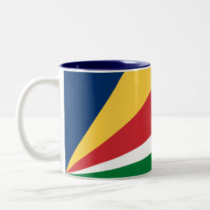 Caneca De Café Em Dois Tons Bandeira das Seychelles